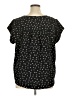Monday Fun 100% Polyester Stars Black Short Sleeve Blouse Size 1X - photo 2
