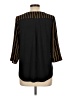 Unbranded Stripes Black 3/4 Sleeve Blouse Size L - photo 2
