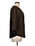 Unbranded Stripes Black 3/4 Sleeve Blouse Size L - photo 4