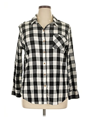 Robert Louis 3/4 Sleeve Button-Down Shirt (view 1)