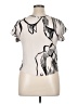Unbranded Graphic Ivory Short Sleeve Blouse Size XL (estimated) - photo 2