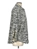 H&M 100% Polyester Animal Print Silver Long Sleeve Blouse Size 12 - photo 4