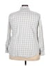 Old Navy 100% Cotton Checkered-gingham Gray Long Sleeve Button-Down Shirt Size XXL - photo 2