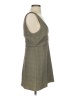 Everly 100% Rayon Plaid Gray Casual Dress Size S - photo 4