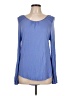 Elle 100% Rayon Blue Long Sleeve Blouse Size L - photo 1