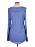 Elle 100% Rayon Blue Long Sleeve Blouse Size L - photo 2