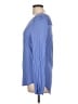 Elle 100% Rayon Blue Long Sleeve Blouse Size L - photo 5