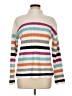 St. John's Bay Stripes White Turtleneck Sweater Size M (petite) - photo 1