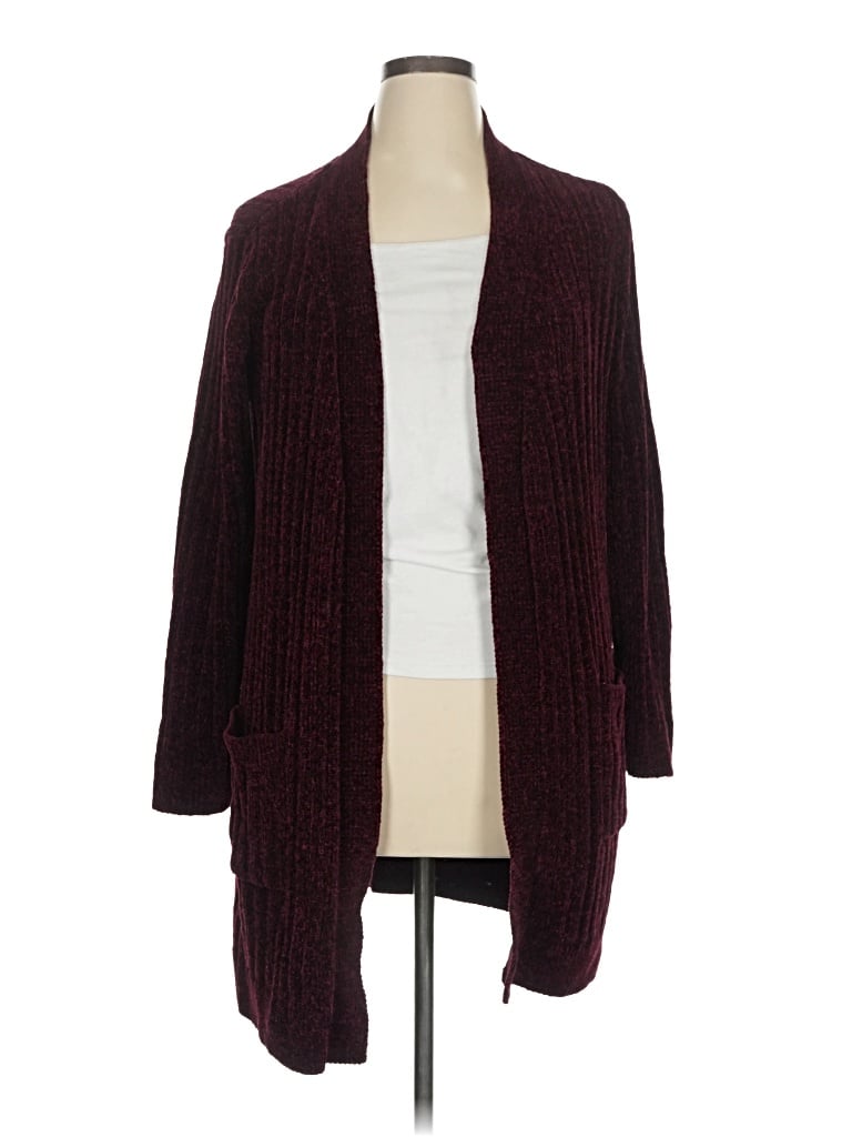 Pre-owned Matty M Cardigan Sweater In Burgundy
