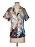 Allegra K 100% Polyester Tropical Tan Short Sleeve Blouse Size XS - photo 1