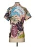 Allegra K 100% Polyester Tropical Tan Short Sleeve Blouse Size XS - photo 2