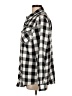 Centro Checkered-gingham Silver Long Sleeve Button-Down Shirt Size L - photo 5