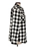 Centro Checkered-gingham Silver Long Sleeve Button-Down Shirt Size L - photo 4