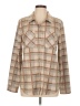 Thread & Supply Plaid Tan Long Sleeve Blouse Size L - photo 1