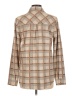 Thread & Supply Plaid Tan Long Sleeve Blouse Size L - photo 2