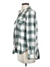 Blu Pepper Plaid Teal Long Sleeve Blouse Size S - photo 5