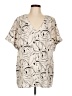 BLOOMCHIC Ivory Short Sleeve Blouse Size 10 - photo 1