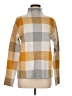Tahari Checkered-gingham Yellow Turtleneck Sweater Size M - photo 1