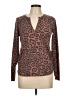 Socialite Animal Print Brown Pullover Sweater Size L - photo 1