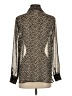Next 100% Polyester Animal Print Silver Long Sleeve Blouse Size S - photo 2
