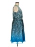 Ann Taylor 100% Polyester Tie-dye Blue Casual Dress Size 8 - photo 4