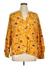 Gap 100% Rayon Yellow Long Sleeve Blouse Size XL - photo 1