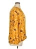 Gap 100% Rayon Yellow Long Sleeve Blouse Size XL - photo 4