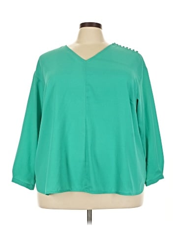 Lands' End 3/4 Sleeve Blouse (view 1)