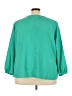 Lands' End 100% Polyester Teal 3/4 Sleeve Blouse Size 24 - photo 2