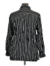 Paper Tee 100% Viscose Stripes Black Long Sleeve Blouse Size XL - photo 2