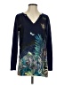Akemi + Kin Blue Long Sleeve Blouse Size S - photo 1