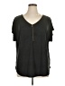 Green Envelope Black Short Sleeve Henley Size 1X - photo 1