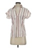 Blu Pepper Stripes Ivory Short Sleeve Blouse Size S - photo 1