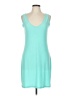 Assorted Brands Solid Teal Casual Dress Size L - photo 1