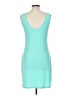 Assorted Brands Solid Teal Casual Dress Size L - photo 2