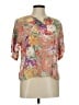 Unbranded Floral Orange Short Sleeve Blouse Size M - photo 1