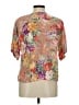 Unbranded Floral Orange Short Sleeve Blouse Size M - photo 2