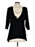 Cache Black 3/4 Sleeve Top Size L - photo 2