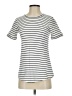 Assorted Brands Stripes Ivory White Short Sleeve T-Shirt Size S - photo 1