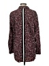 Lyssé Print Burgundy Long Sleeve Blouse Size M - photo 2