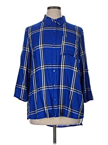 Cato 3/4 Sleeve Button-Down Shirt (view 1)