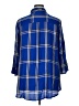 Cato 100% Rayon Plaid Blue 3/4 Sleeve Button-Down Shirt Size XL - photo 2