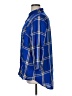 Cato 100% Rayon Plaid Blue 3/4 Sleeve Button-Down Shirt Size XL - photo 5