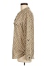 NY Collection Polka Dots Tan Long Sleeve Blouse Size M - photo 5