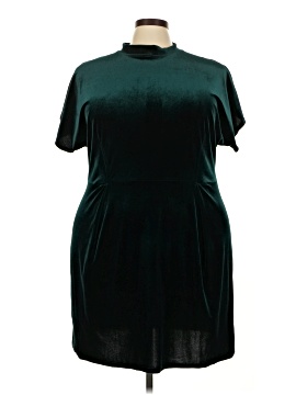 green emerald velvet dress The Green Stand Cut Out Velvet Mini Dress