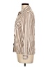 Unbranded 100% Rayon Stripes Brown Long Sleeve Button-Down Shirt Size L - photo 5