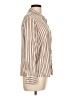 Unbranded 100% Rayon Stripes Brown Long Sleeve Button-Down Shirt Size L - photo 4