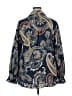 Izuria Paisley Blue Long Sleeve Blouse Size 2X - photo 2