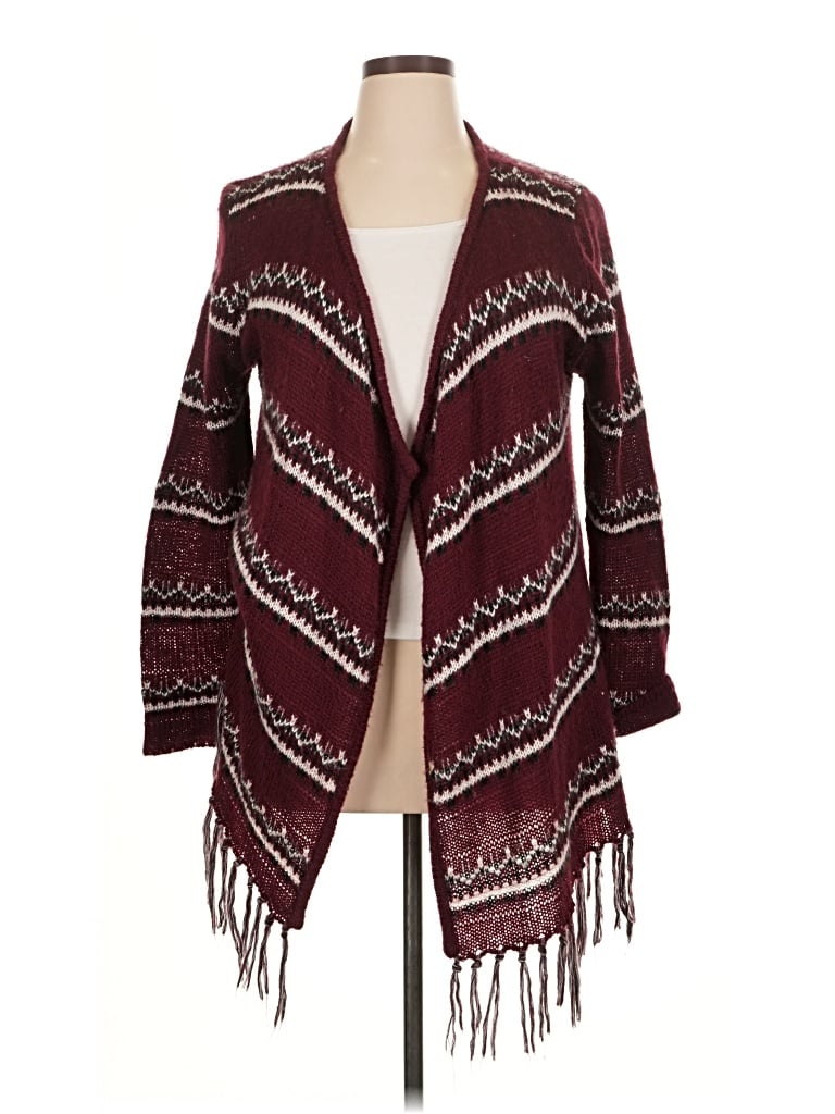 Pre-owned Jason Maxwell Cardigan Sweater In Burgundy