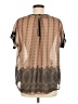 Bobeau 100% Polyester Brown Short Sleeve Blouse Size M - photo 2